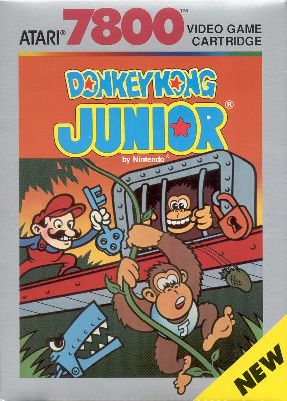 Donkey Kong Junior box art for Atari 7800